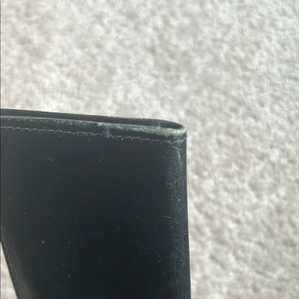 Black Leather checkbook insert - Picture 5 of 12